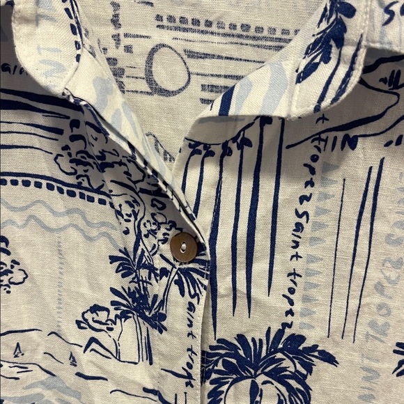 Calypso Elegant Blue and White Floral Maxi Dress - Picture 5 of 7